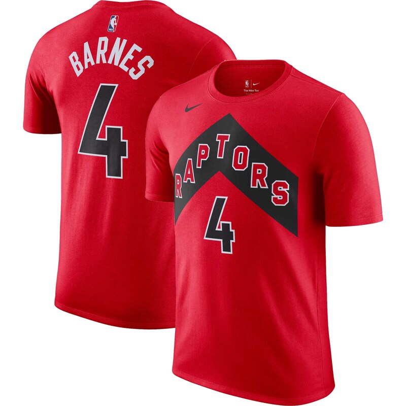 Toronto Raptors - Tričko "Icon Name & Number Performance" - Scottie Barnes, červené, sezóna 2022/23