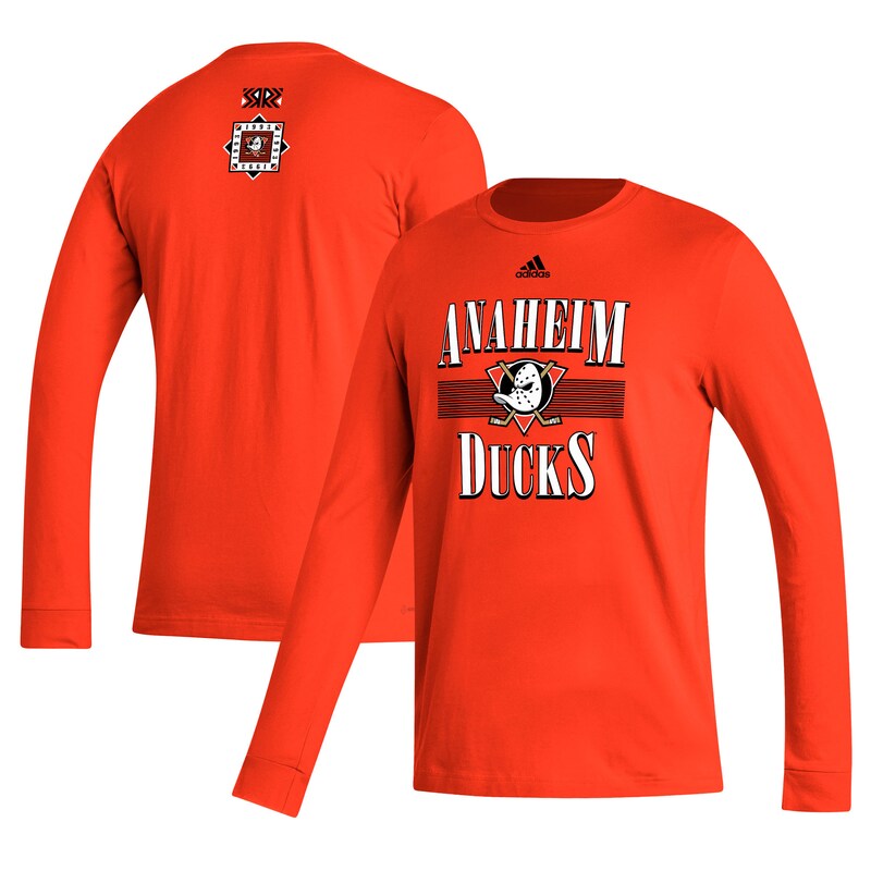 Anaheim Ducks - Tričko "2.0 Fresh Playmaker" - obrácené barvy, oranžové, dlouhý rukáv, retrostyl