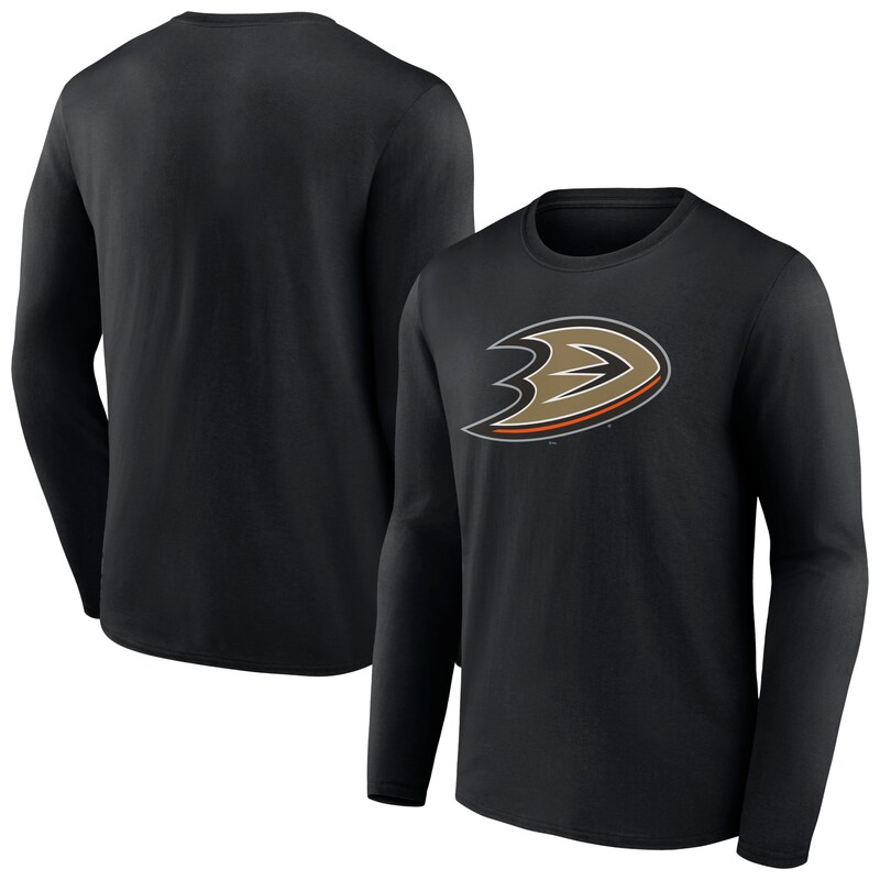 Anaheim Ducks - Tričko "Primary Logo" - dlouhý rukáv, černé