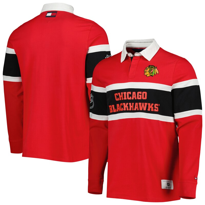 Chicago Blackhawks - Tričko "Martin Rugby" - červené, dlouhý rukáv