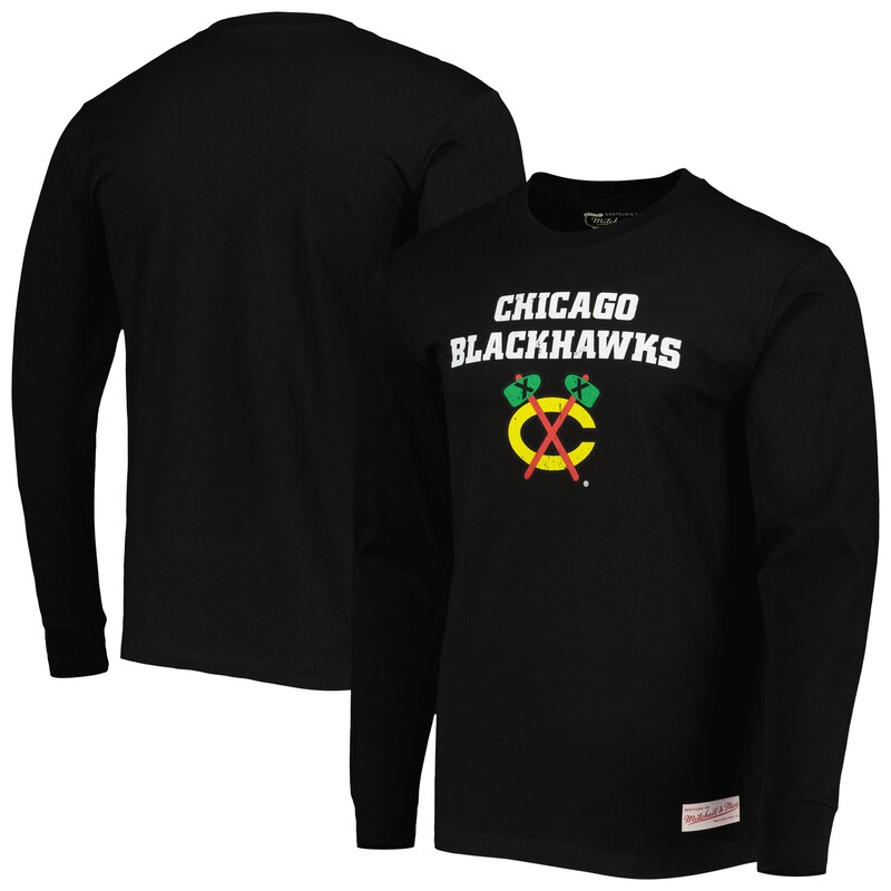 Chicago Blackhawks - Tričko "Logo" - dlouhý rukáv, černé