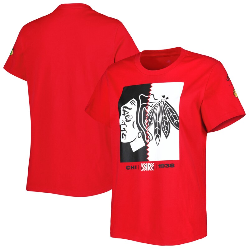 Chicago Blackhawks - Tričko "Fresh" - obrácené barvy, červené, retrostyl