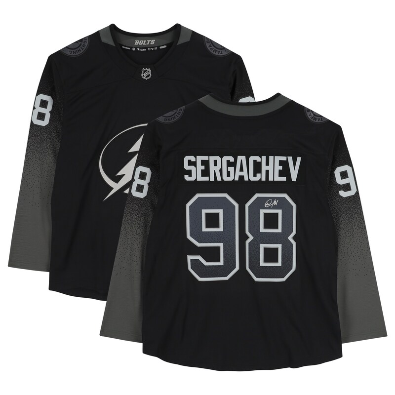 Tampa Bay Lightning - Dres hokejový "Alternative" - podepsaný, Mikhail Sergachev, černý