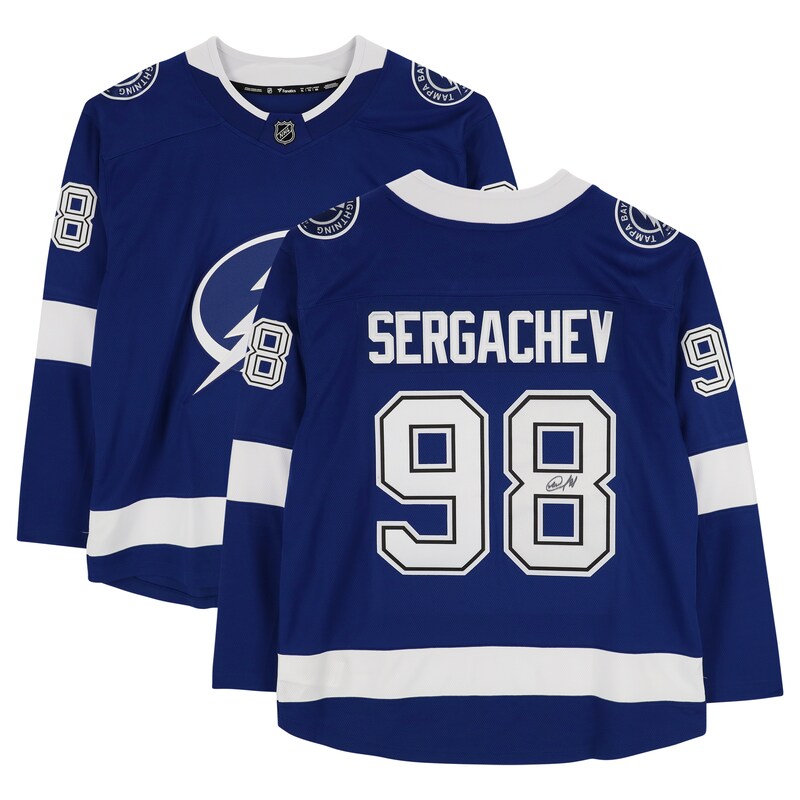Tampa Bay Lightning - Dres hokejový - podepsaný, Mikhail Sergachev, modrý