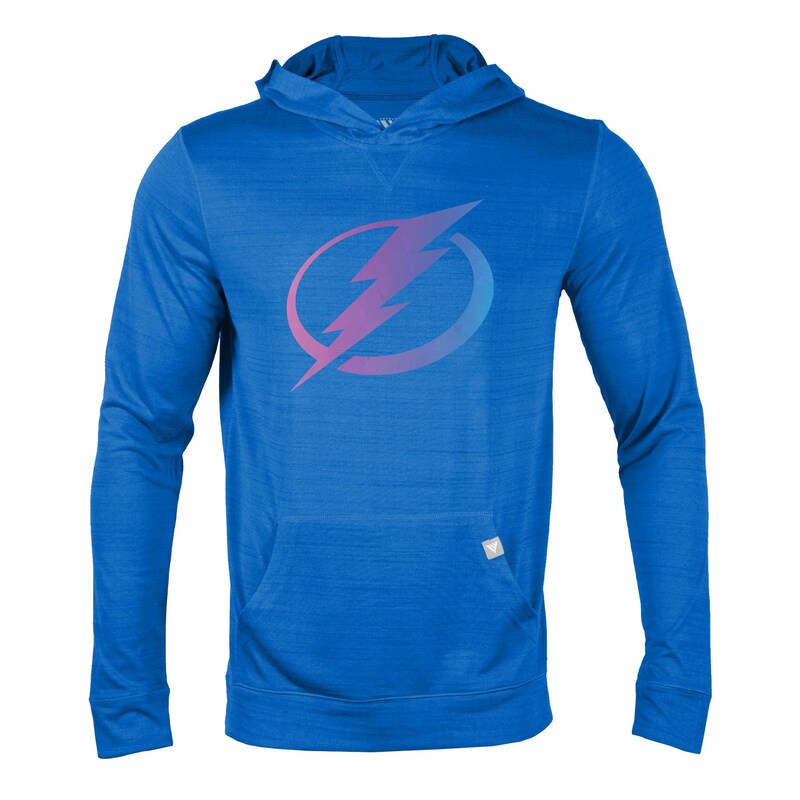 Tampa Bay Lightning - Tričko s kapucí "Anchor Iridescent" - žíhané, tmavě modré, dlouhý rukáv