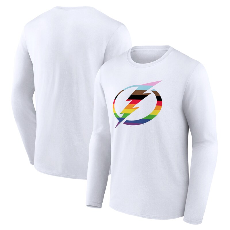 Tampa Bay Lightning - Tričko "Pride Logo" - bílé, dlouhý rukáv