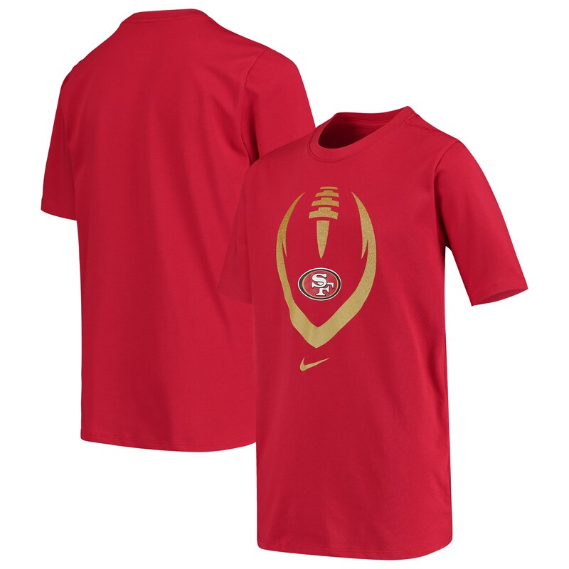 San Francisco 49ers - Tričko "Icon Performance" dětské - červené, krátký rukáv