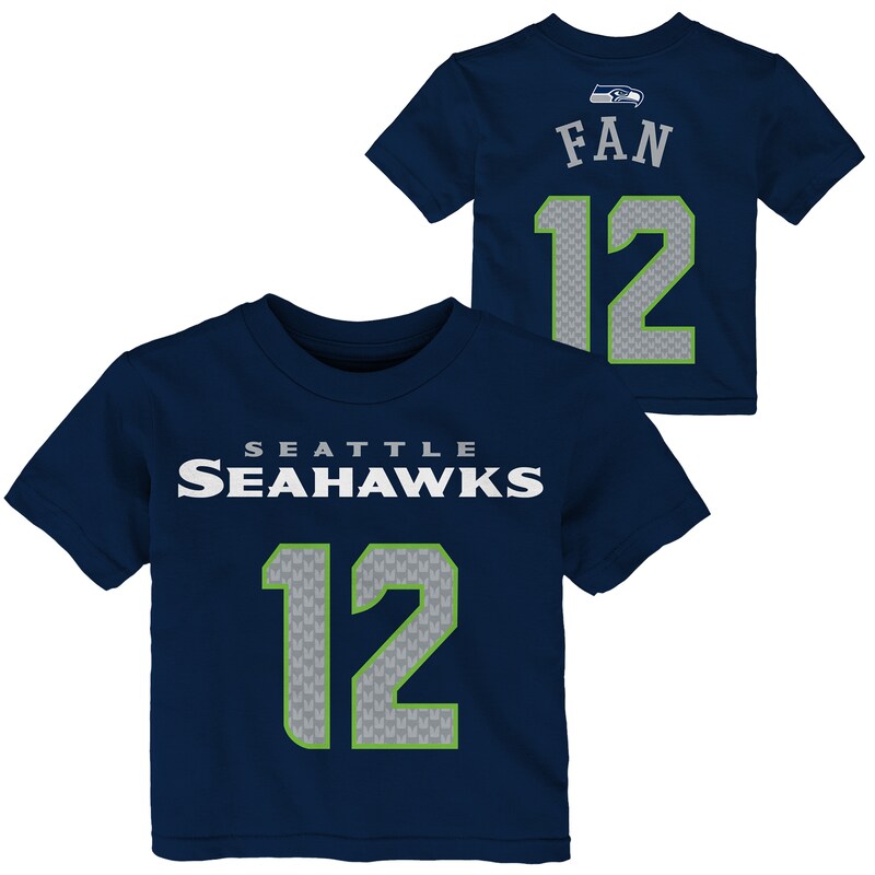 Seattle Seahawks - Tričko "Name & Number" pro předškoláky - mainliner, námořnická modř