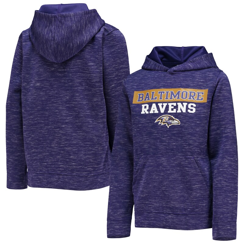 Baltimore Ravens - Mikina s kapucí dětská - space dye, fialová