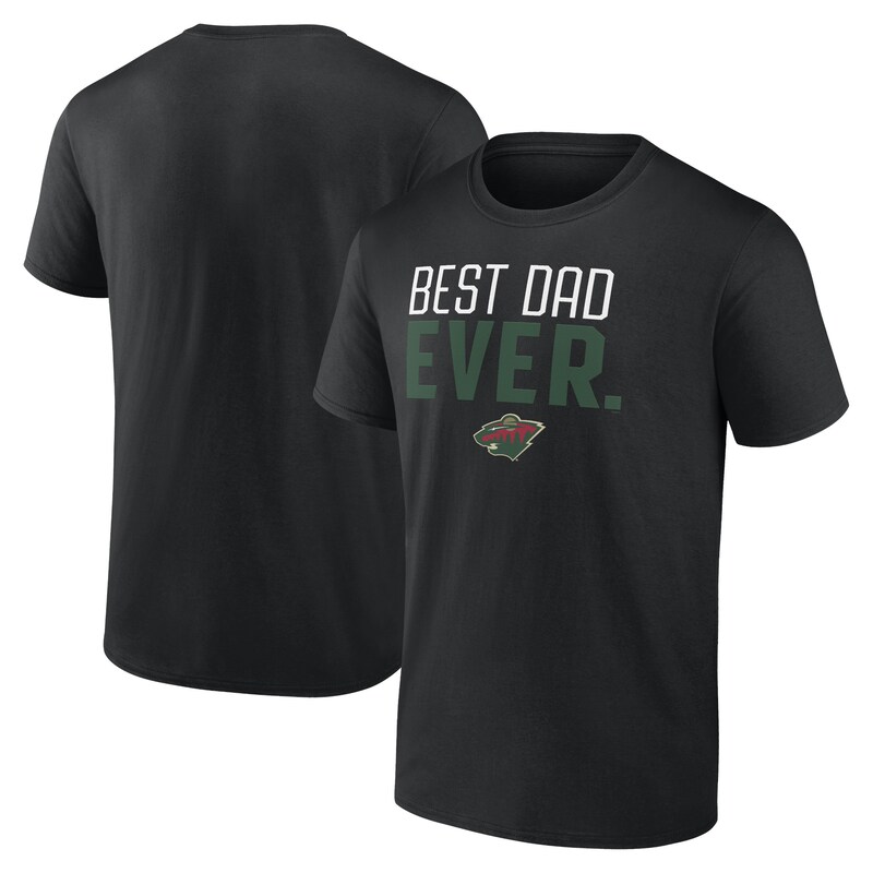 Minnesota Wild - Tričko "Best Dad Ever" - černé