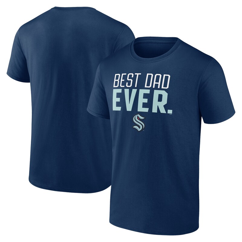 Seattle Kraken - Tričko "Best Dad Ever" - tmavě modré