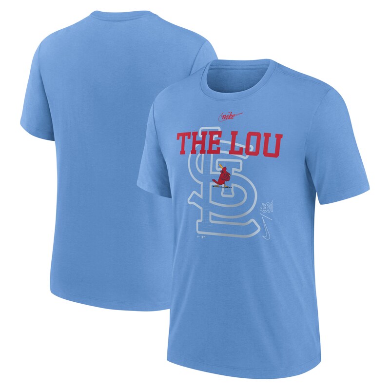 St. Louis Cardinals - Tričko "Rewind" - světle modré, tri-blend, retrostyl
