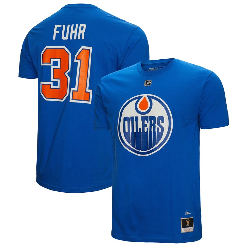 Edmonton Oilers - Tričko "Name & Number" - Grant Fuhr, tmavě modré