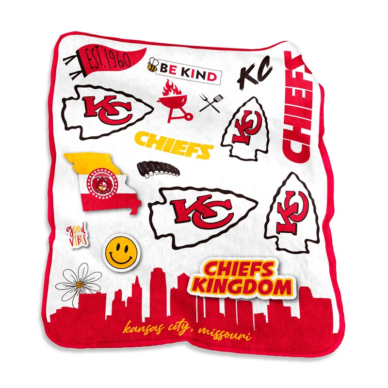 Kansas City Chiefs - Přehoz "Native" (127x152 cm) - plyšový