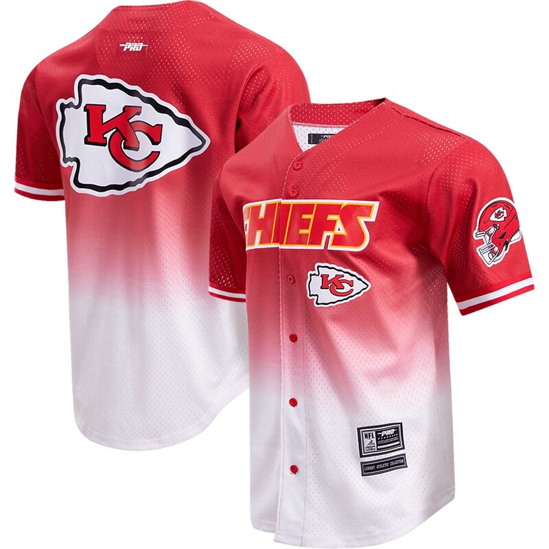 Kansas City Chiefs - Košile "Ombre" - bíločervená, na knoflíky