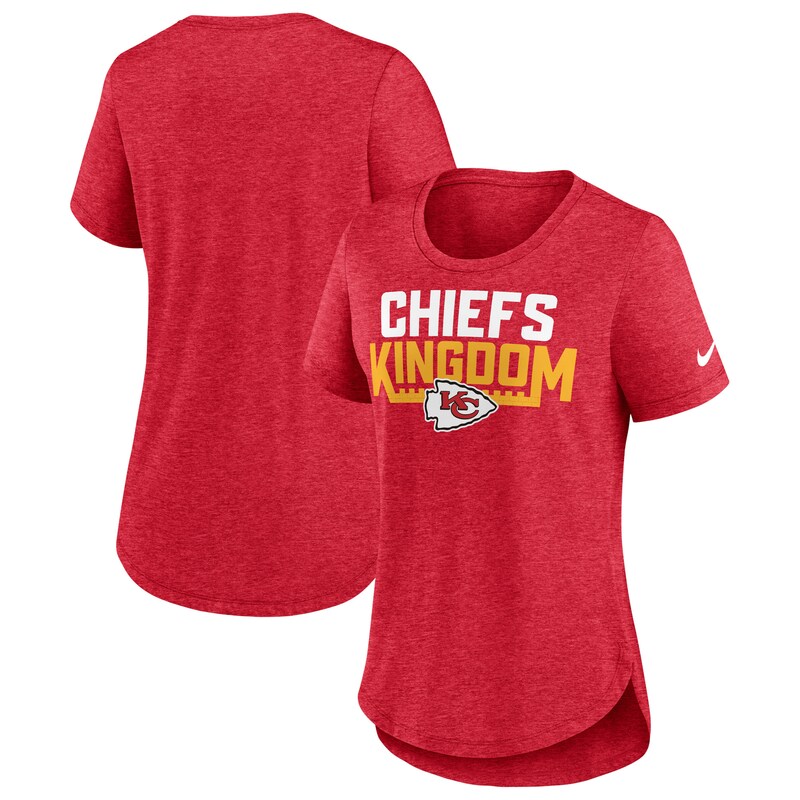 Kansas City Chiefs - Tričko "Local Fashion" dámské - žíhané, červené, tri-blend