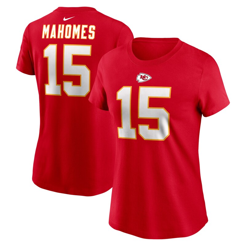 Kansas City Chiefs - Tričko "Name & Number" dámské - červené, Patrick Mahomes