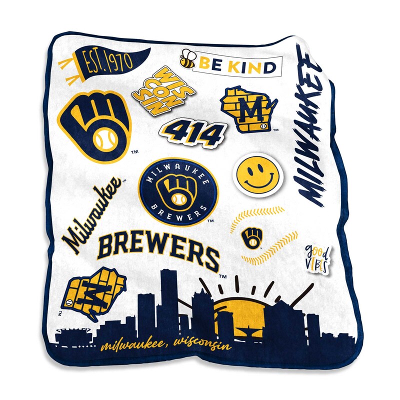 Milwaukee Brewers - Přehoz "Native" (127x152 cm) - plyšový