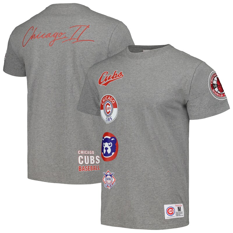 Chicago Cubs - Tričko "Cooperstown City" - žíhané, šedé