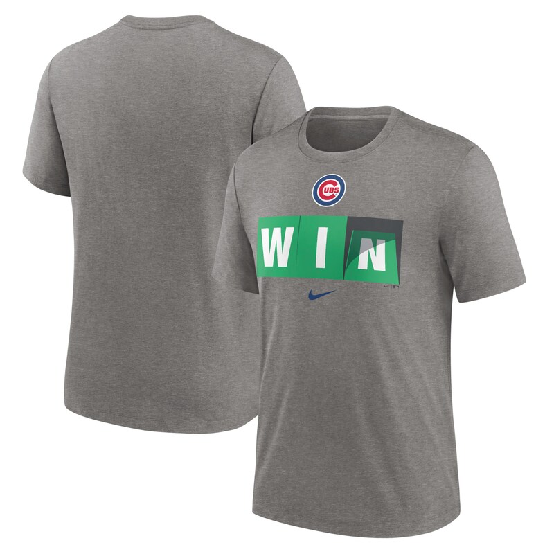 Chicago Cubs - Tričko "Win Scoreboard Hometown" - tri-blend, šedé