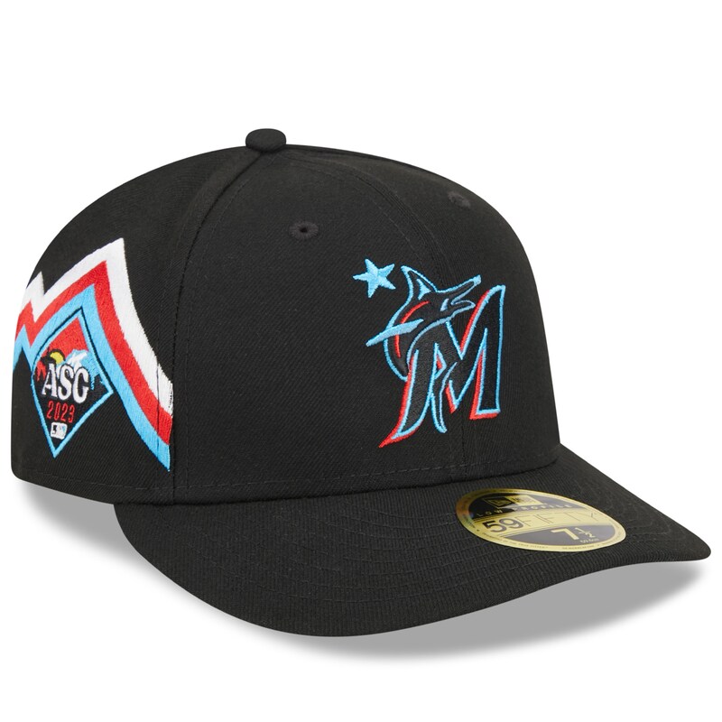 Miami Marlins - Kšiltovka 59FIFTY pevná "Workout" - All Star Game, nižší profil, černá, 2023
