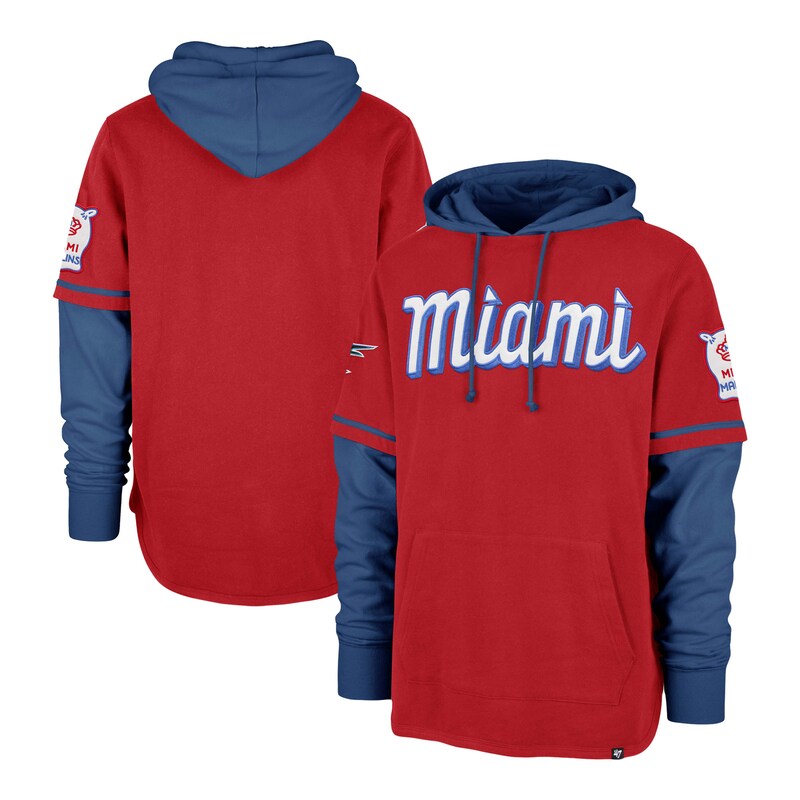 Miami Marlins - Mikina s kapucí "Trifecta Shortstop" - City Connect, červená