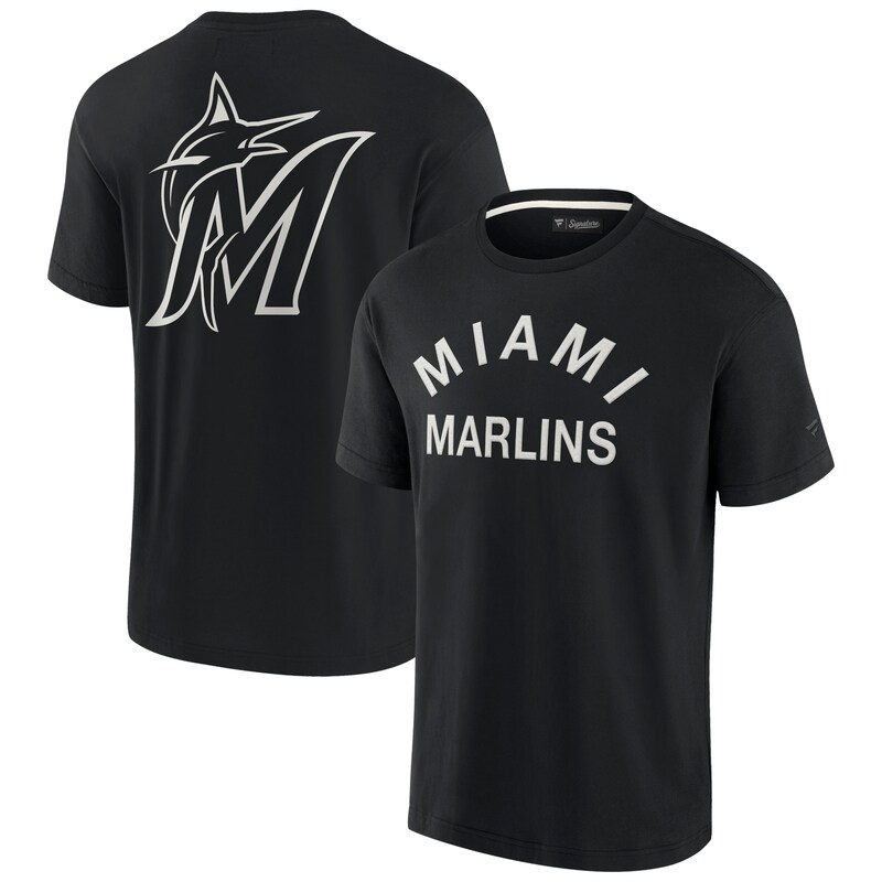 Miami Marlins - Tričko "Signature Super Soft" - černé, krátký rukáv