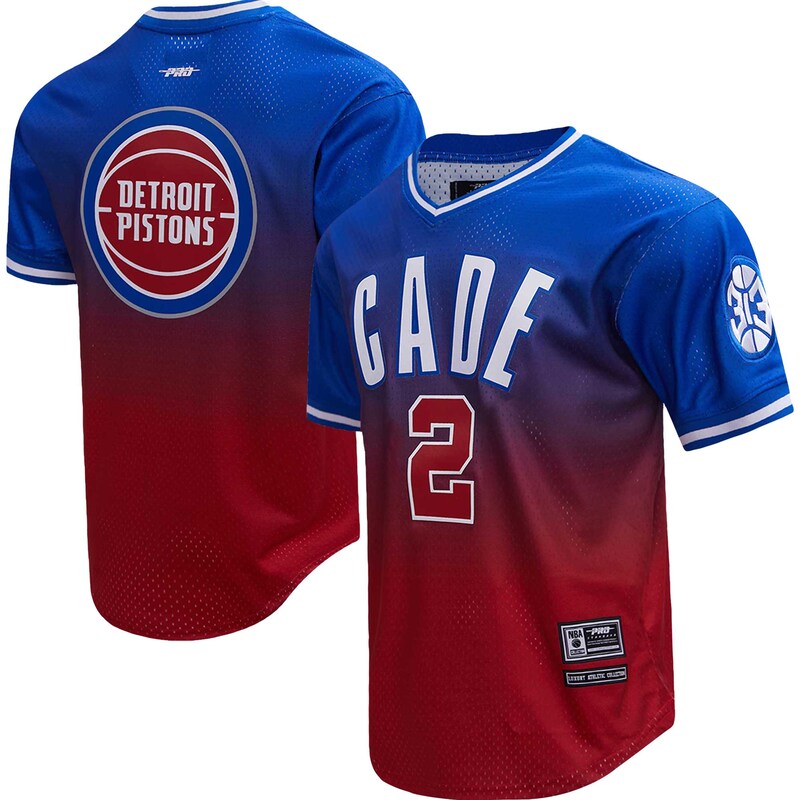 Detroit Pistons - Tričko "Post Ombre Name & Number" - modročervené, Cade Cunningham