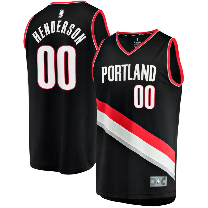 Portland Trail Blazers - Dres basketbalový "Fast Break" - edice Icon, výber v prvním kole draftu, černý, 2023, Scoot Henderson