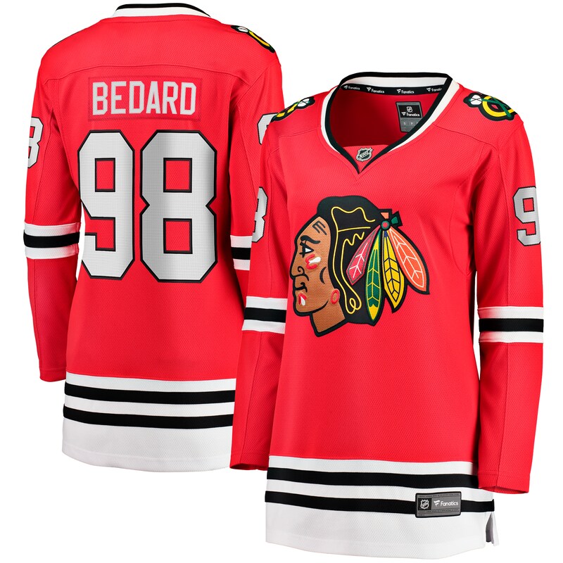Chicago Blackhawks - Dres hokejový "Breakaway" dámský - 2023, červený, domácí, Connor Bedard