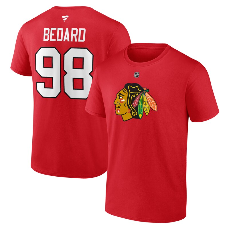 Chicago Blackhawks - Tričko "Draft Player Name and Number" - autentické, červené, 2023, Connor Bedard